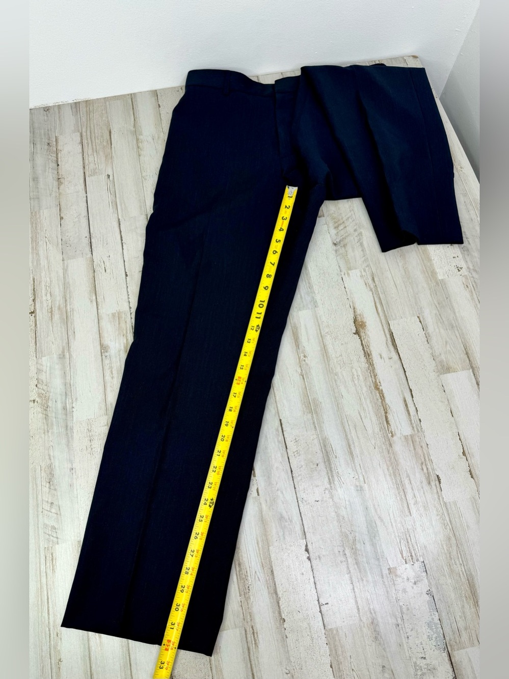 J.Crew Pants Mens 35x32 Navy Blue Wool Dress Suit Trouser - Picture 7 of 10
